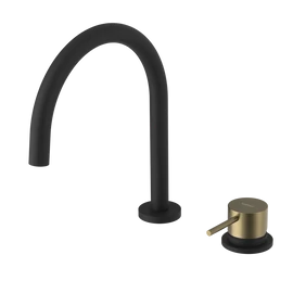 SAPHO ULTRAMIX álló mosogatócsaptelep, matt fekete/matt arany (UT019BG)