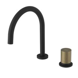 SAPHO ULTRATAP álló mosogatócsaptelep, matt fekete/matt arany (UT019TBG)