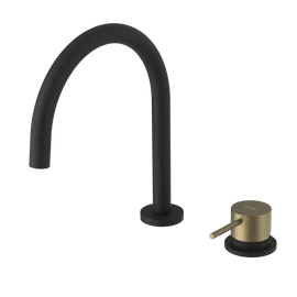 SAPHO ULTRASAN álló mosogatócsaptelep, matt fekete/matt arany (UT019VBG)