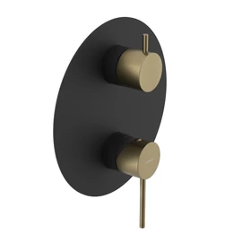 SAPHO ULTRAMIX falbasüllyesztett csaptelep, 2-irányú, zuhanyváltóval, matt fekete/matt arany (UT043BG) SAPHO ULTRAMIX falbasüllyesztett csaptelep, 2-irányú, zuhanyváltóval, matt fekete/matt arany (UT043BG)