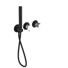 SAPHO ULTRATAP falbasüllyesztett csaptelep, 2-irányú, matt fekete/króm (UT045TBC)