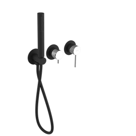 SAPHO ULTRASAN falbasüllyesztett csaptelep, 2-irányú, matt fekete/króm (UT045VBC)