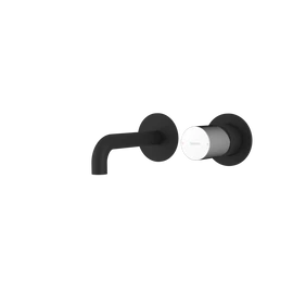 SAPHO ULTRATAP falbasüllyeszthető csaptelep, 16cm-es kifolyócsővel, matt fekete/króm (UT118TBC)
