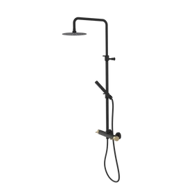 SAPHO ULTRAMIX zuhanyoszlop, zuhanyszettel és fejzuhannyal, matt fekete/matt arany (UT139BG)