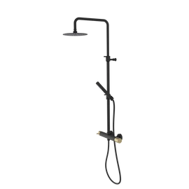 SAPHO ULTRATAP zuhanyoszlop, zuhanyszettel és fejzuhannyal, matt fekete/matt arany (UT139TBG)