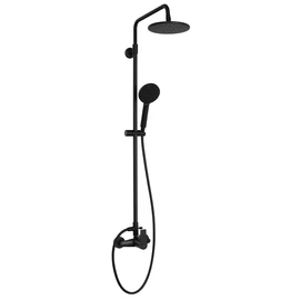 SAPHO PAX zuhanyoszlop zuhanyszettel, fejzuhannyal és csapteleppel, fekete (XA139/15)