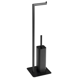 SAPHO FELIX álló WC-kefe és WC-papírtartó, matt fekete (133214)