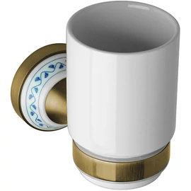 SAPHO BEMETA KERA Fogkefetartó, 73x123x135mm, bronz/kerámia (144710017)