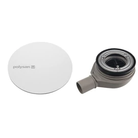 SAPHO POLYSAN MIRAI zuhanytálcaszifon, 90mm, DN40, fehér fedő (72730W)