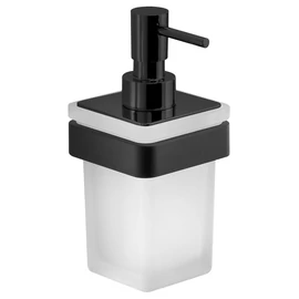 SAPHO SAMOA fali szappanadagoló, matt fekete/matt üveg (A88114)