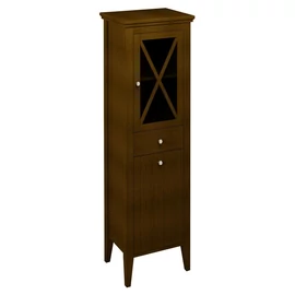 SAPHO CROSS állószekrény szennyeskosárral, 1 üvegajtóval, 1 fiókkal, jobbos, 49x170x39cm, bükk (CR315)