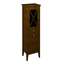 SAPHO CROSS állószekrény szennyeskosárral, 1 üvegajtóval, 1 fiókkal, balos, 49x170x39cm, bükk (CR316)