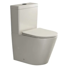 SAPHO PACO RIMLESS monoblokkos WC, alsó/hátsó kifolyású, ülőke nélkül, duálgombos öblítőmechanikával, 38x61cm, elefántcsont (PC1012WRBE)