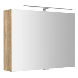 SAPHO RIWA tükrösszekrény LED világítással, 81x70x17cm, Alabama tölgy (RIW080-0022)