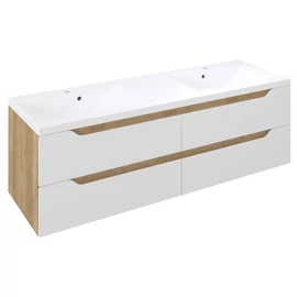 SAPHO WAVE II mosdótartó szekrény, 4 fiókkal, 150x50x48cm, fehér (WA150-3022)