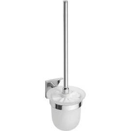 SAPHO BEMETA BETA Fali WC kefetartó, üveg, fehér kefe, 95x360x140mm, króm (132113012) (XQ301)