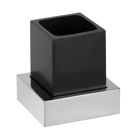 SAPHO BEMETA GAMMA fali fogkefetartó, 115x115x95mm, króm/fekete (XS105B)
