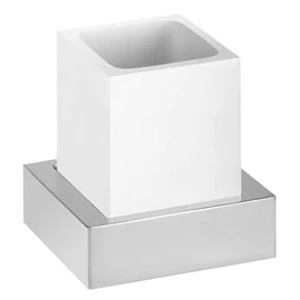 SAPHO BEMETA GAMMA fali fogkefetartó, 115x115x95mm, króm/fehér (XS105W)