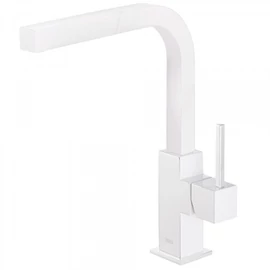 Tres Cuadro-Tres egykaros mosogatócsaptelep matt fehér 006437BM Tres Cuadro-Tres egykaros mosogatócsaptelep matt fehér 006437BM