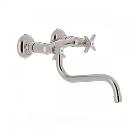 Tres-Clasic két fogantyús fali mosogatócsaptelep acél 24231001AC Tres-Clasic két fogantyús fali mosogatócsaptelep acél 24231001AC