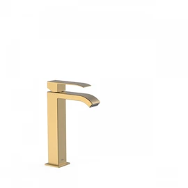 Tres Cuadro Exclusive egykaros mosdócsaptelep cascade kifolyóval M méret, matt arany 00661001OM Tres Cuadro Exclusive egykaros mosdócsaptelep cascade kifolyóval M méret, matt arany 00661001OM