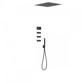 Tres Shower Technology falba építhető elektronikus termosztátos zuhanyrendszer matt fekete 09288404NM