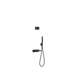 Tres Shower Technology falba építhető elektronikus termosztátos zuhanyszett kádkifolyóval matt fekete 09288553NM