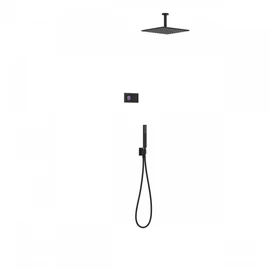 Tres Shower Technology falba építhető elektronikus termosztátos zuhanyrendszer matt fekete 09288564NM