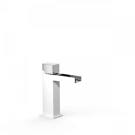 Tres Slim Exclusive egykaros mosdócsaptelep cascade kifolyóval fehér-króm 20211002BL Tres Slim Exclusive egykaros mosdócsaptelep cascade kifolyóval fehér-króm 20211002BL