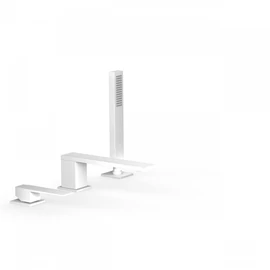Tres Slim Exclucive kádperembe építhető egykaros csaptelep kézi zuhannyal 180 mm-es kinyúlással matt fehér 20216103BM Tres Slim Exclucive kádperembe építhető egykaros csaptelep kézi zuhannyal 180 mm-es kinyúlással matt fehér 20216103BM