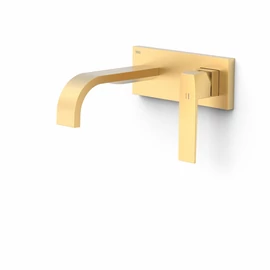 Tres Slim Exclusive egykaros fali mosdócsaptelep 180 mm-es hajlított kifolyóval matt arany 20230013OM Tres Slim Exclusive egykaros fali mosdócsaptelep 180 mm-es hajlított kifolyóval matt arany 20230013OM