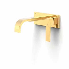 Tres Slim Exclusive egykaros fali mosdócsaptelep 180 mm-es hajlított kifolyóval arany 20230013OR Tres Slim Exclusive egykaros fali mosdócsaptelep 180 mm-es hajlított kifolyóval arany 20230013OR