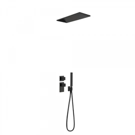 Tres Block-System beépíthető 2 utas termosztátos zuhanyrendszer matt fekete 20625202NM