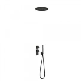 Tres Projekt-Tres falba építhető termosztátos zuhanyrendszer matt fekete 20635204NM