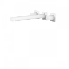 Tres Projekt-Tres két fogantyús fali mosdócsaptelep 247 mm-es egyenes kifolyóval matt fehér 21175301BM Tres Projekt-Tres két fogantyús fali mosdócsaptelep 247 mm-es egyenes kifolyóval matt fehér 21175301BM