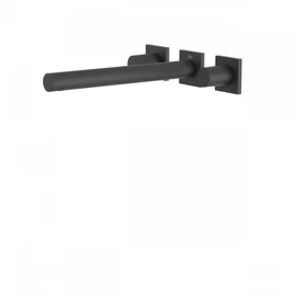 Tres Projekt-Tres két fogantyús fali mosdócsaptelep 247 mm-es egyenes kifolyóval matt fekete 21175301NM Tres Projekt-Tres két fogantyús fali mosdócsaptelep 247 mm-es egyenes kifolyóval matt fekete 21175301NM