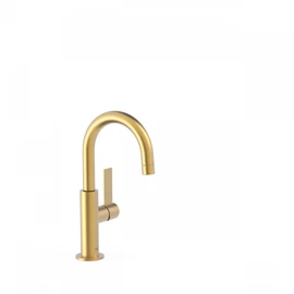 Tres Projekt-Tres egykaros íves mosdócsaptelep S méret leeresztő nélkül matt arany 21190401OM Tres Projekt-Tres egykaros íves mosdócsaptelep S méret leeresztő nélkül matt arany 21190401OM