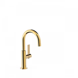 Tres Projekt-Tres egykaros íves mosdócsaptelep S méret leeresztő nélkül arany 21190401OR Tres Projekt-Tres egykaros íves mosdócsaptelep S méret leeresztő nélkül arany 21190401OR