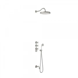 Tres-Clasic falba építhető termosztátos zuhanyszett kádkifolyóval acél 24235301AC