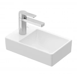 Villeroy & Boch Avento 36 x 22 cm-es kézmosó túlfolyó nélkül, csaplyuk a bal oldalon Stone White CeramicPlus felülettel - 43003RRW Villeroy & Boch Avento 36 x 22 cm-es kézmosó túlfolyó nélkül, csaplyuk a bal oldalon Stone White CeramicPlus felülettel - 43003RRW