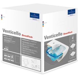 Villeroy & Boch Venticello perem nélküli mélyöblítésű fali wc kombipack - 4611RS01