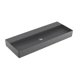 Villeroy & Boch Memento 2.0 120 x 47 cm-es mosdó csaplyuk és túlfolyó nélkül Graphite CeramicPlus felülettel - 4A22C3I4