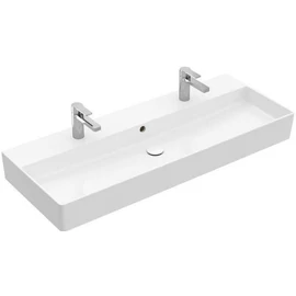 Villeroy & Boch Memento 2.0 120 x 47 cm-es mosdó 2 csaplyukkal túlfolyó nélkül - 4A22CG01 Villeroy & Boch Memento 2.0 120 x 47 cm-es mosdó 2 csaplyukkal túlfolyó nélkül - 4A22CG01
