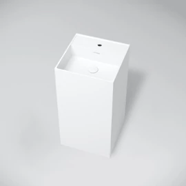 Marmy King 44x44 cm szabadonálló öntött márvány mosdó, matt fehér 80 1157 04 11 11