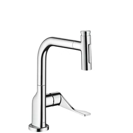 Hansgrohe Axor Citterio egykaros konyhai csaptelep kihúzható kifolyóval rozsdamnetes acél hatású 39862800 Hansgrohe Axor Citterio egykaros konyhai csaptelep kihúzható kifolyóval rozsdamnetes acél hatású 39862800