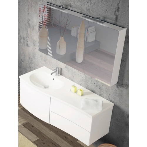 Riho Celano 3 fiókos mosdókagylóhoz illeszthető szekrény, bal (magasfényű)