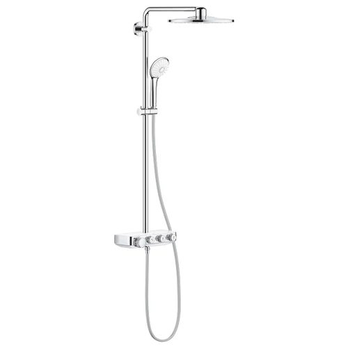 GROHE Euphoria SmartControl 310 termosztátos zuhanyrendszer, fehér színű csaptelep felső 26507LS0