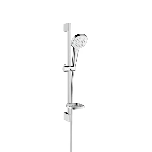 Hansgrohe Croma Select E Vario zuhanyszett 0,65m, fehér/króm Casetta szappantartóval 26586400