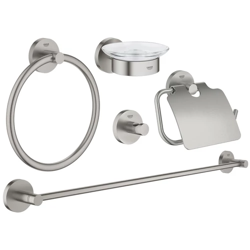 Grohe Essentials Master fürdőszobai kiegészítő szett 5 in 1 supersteel 40344DC1