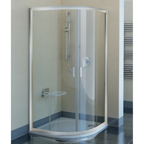 Ravak Blix BLCP4-90 négyrészes negyedköríves zuhanykabin króm kerettel, transparent edzett biztonsági üveg betéttel